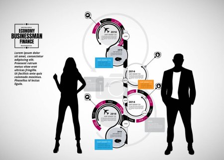 Illustration for Business concept for internet banners, social media banners or presentation, vector illustration - Royalty Free Image