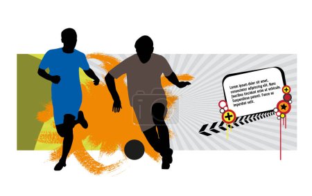 Foto de Fútbol jugador hombre en acción. Ilustración vectorial - Imagen libre de derechos