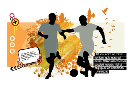 Foto de Fútbol jugador hombre en acción. Ilustración vectorial - Imagen libre de derechos
