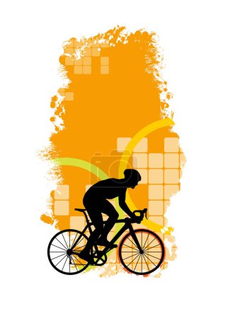 Ilustración de Silueta de un ciclista
. - Imagen libre de derechos