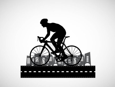 Téléchargez les illustrations : Jeune actif en vélo - en licence libre de droit