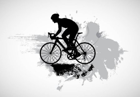Téléchargez les illustrations : Jeune actif en vélo - en licence libre de droit