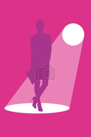 Illustration for Beautiful young woman in modern style. Fashion model. Vector illustration - Royalty Free Image