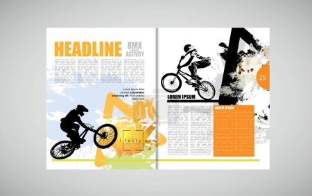 Illustration for Printing magazine, brochure layout easy to editable - Royalty Free Image