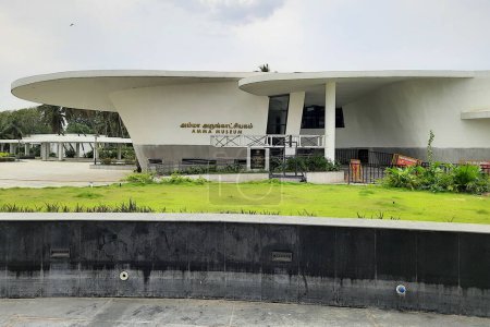 Foto de Vista del diseño arquitectónico del Museo Amma en Chennai Beach en Chennai, Tamil Nadu, India, Asia - Imagen libre de derechos