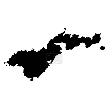 Ilustración de Alto mapa vectorial detallado. Samoa Americana. Nuevo mapa 2023 - Imagen libre de derechos