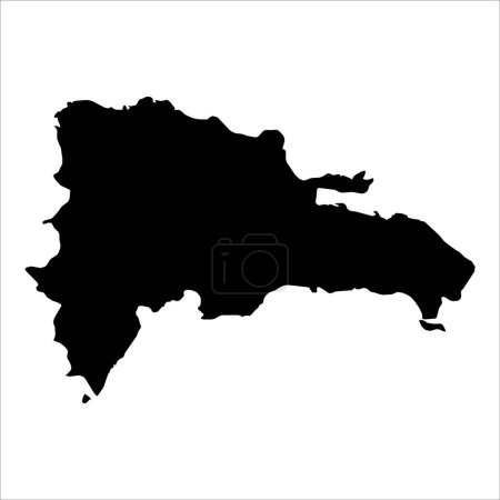 Ilustración de Alto mapa vectorial detallado. República Dominicana. Nuevo mapa 2023 - Imagen libre de derechos