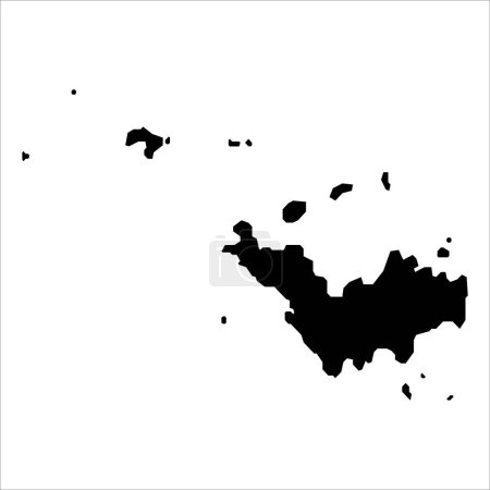 Ilustración de Alto mapa vectorial detallado. San Bartolomé. Nuevo mapa 2023 - Imagen libre de derechos