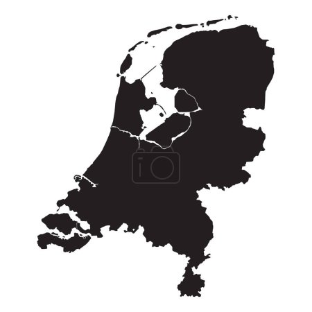 Téléchargez les illustrations : Carte vectorielle détaillée. Pays-Bas. Nouvelle carte 2023 - en licence libre de droit