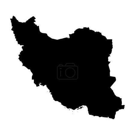 Hoch detaillierte Vektorkarte. Iran. Neue Landkarte 2023