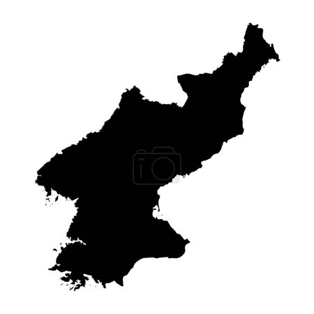 Ilustración de Alto mapa vectorial detallado. Corea del Norte. Nuevo mapa 2023 - Imagen libre de derechos