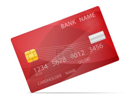 Ilustración de Banco tarjeta de plástico stock vector ilustración aislado sobre fondo blanco - Imagen libre de derechos