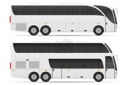 Illustration for Tour city bus stock vector illustration isolated on white background - Royalty Free Image