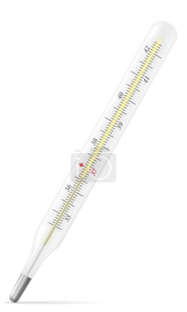 Mercury medical thermometer stock vector illustration isolated on white background