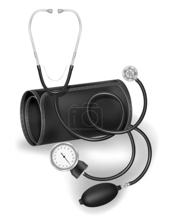 Illustration for Medical manual tonometer stock vector illustration isolated on white background - Royalty Free Image