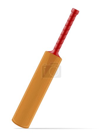 Illustration for Cricket bat for a sports game stock vector illustration isolated on white background - Royalty Free Image