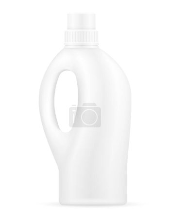 Ilustración de Productos de limpieza del hogar en una botella de plástico plantilla vacía en blanco vector de ilustración aislado sobre fondo blanco - Imagen libre de derechos