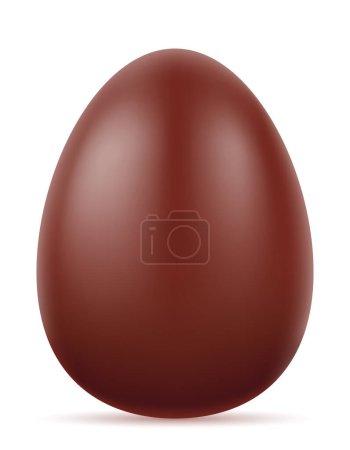 realistic natural chocolate egg stock vector illustration isolated on white background