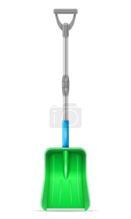 Illustration for Car snow shovel tools vector illustration isolated on white background - Royalty Free Image