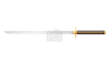 Illustration for Katana sword ninja weapon japanese warrior assassin vector illustration isolated on white background - Royalty Free Image