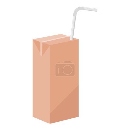 Téléchargez les illustrations : Juice drink flat icon vector illustration isolated on white background - en licence libre de droit