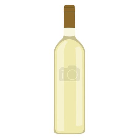Illustration for Wine alcoholic drink flat icon vector illustration isolated on white background - Royalty Free Image