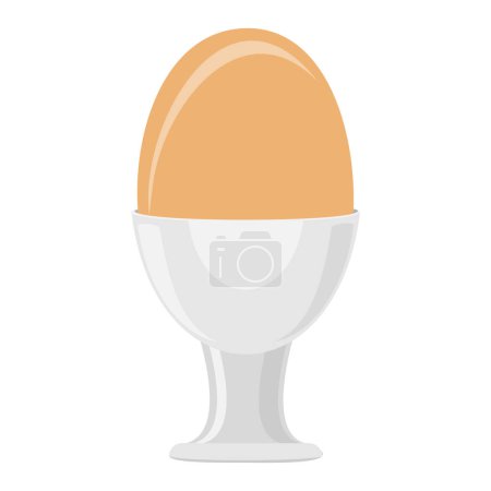 Téléchargez les illustrations : Egg food flat icon vector illustration isolated on white background - en licence libre de droit