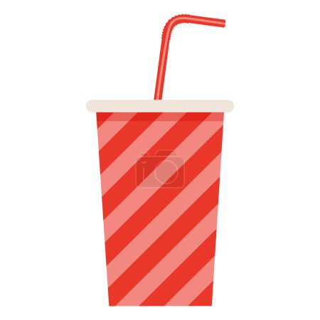 Illustration for Coda drink flat icon vector illustration isolated on white background - Royalty Free Image
