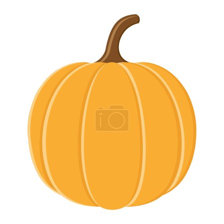 Illustration for Pumpkin vegetable food flat icon vector illustration isolated on white background - Royalty Free Image