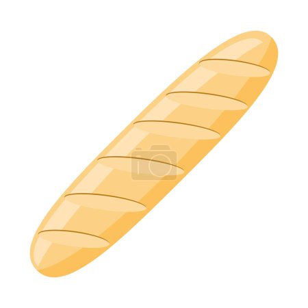 Ilustración de Bread food flat icon vector illustration isolated on white background - Imagen libre de derechos