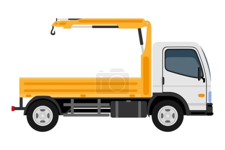 Illustration for Transport for the transportation of goods or passengers flat icon vector illustration isolated on white background - Royalty Free Image