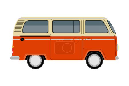 Illustration for Transport for the transportation of goods or passengers flat icon vector illustration isolated on white background - Royalty Free Image