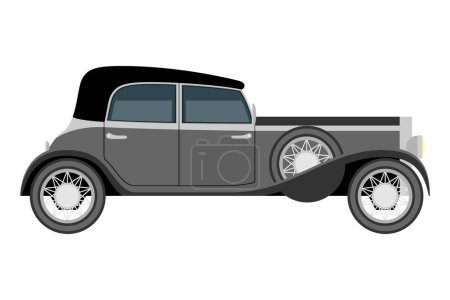 Ilustración de Transport for the transportation of goods or passengers flat icon vector illustration isolated on white background - Imagen libre de derechos