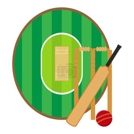 Illustration for Sports equipment and items for sport flat icon vector illustration isolated on white background - Royalty Free Image