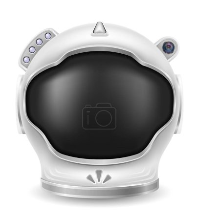 Illustration for Space astronaut helmet for spaceship flight vector illustration isolated on white background - Royalty Free Image