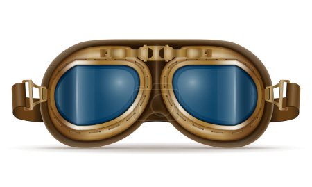 Illustration for Retro style pilot glasses vector illustration vector illustration isolated on white background - Royalty Free Image