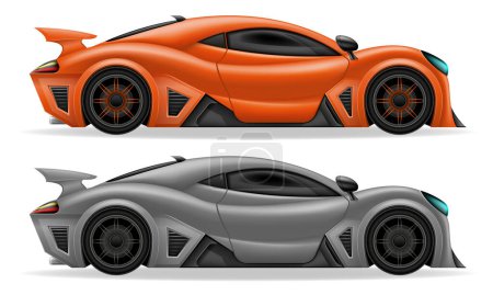 Illustration for Sport hyper super car vector illustration isolated on white background - Royalty Free Image