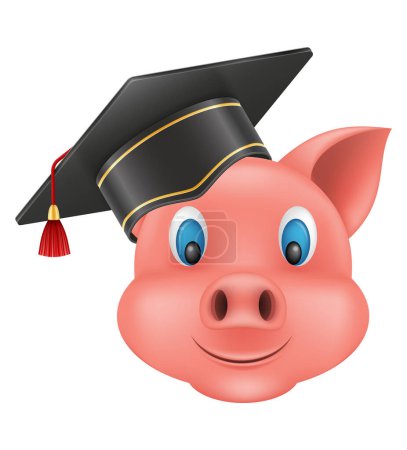 Illustration for Pig snout emoji sticker vector illustration isolated on white background - Royalty Free Image