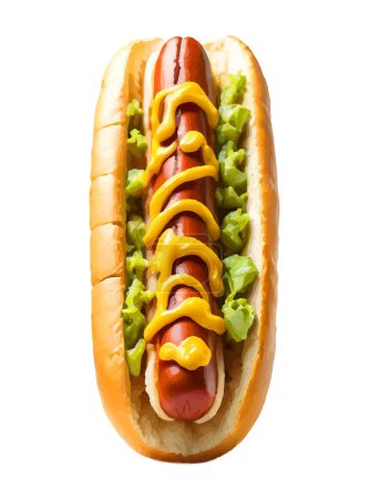 Téléchargez les illustrations : Hot dog street fast food pour une illustration vectorielle snack isolé sur fond blanc - en licence libre de droit