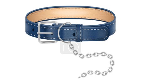 Illustration for Dog leather collar vector illustration isolated on white background - Royalty Free Image