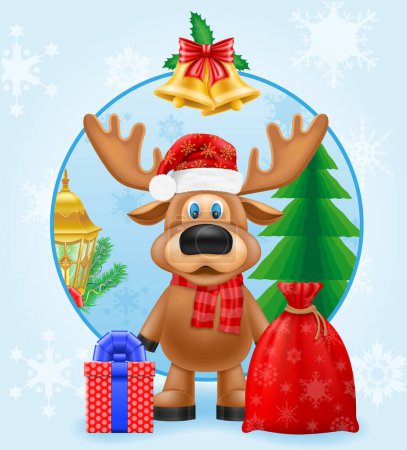 Téléchargez les illustrations : Noël nouvel an carte poster fond pour vacances cartes de vœux illustration vectorielle - en licence libre de droit