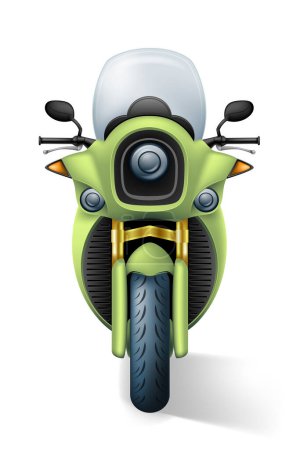 Ilustración de Moto moderno deporte rápido motocicleta stock vector ilustración aislado sobre fondo blanco - Imagen libre de derechos