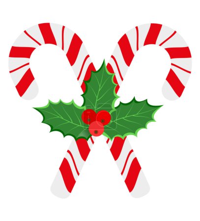 Ilustración de Navidad caramelo stock vector ilustración aislado sobre fondo blanco - Imagen libre de derechos