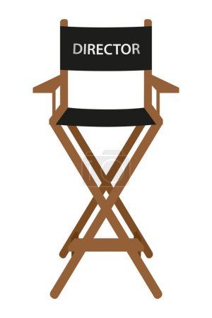 Ilustración de Director cine silla stock vector ilustración aislado sobre fondo blanco - Imagen libre de derechos