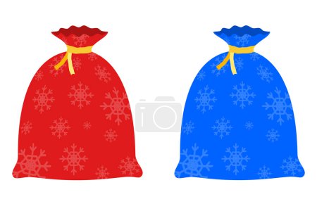 Illustration for Christmas santa claus bag stock vector illustration isolated on white background - Royalty Free Image