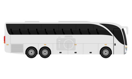 Illustration for Tour city bus stock vector illustration isolated on white background - Royalty Free Image