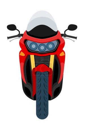 Illustration for Motorbike modern fast sports motorcycle vector illustration isolated on white background - Royalty Free Image