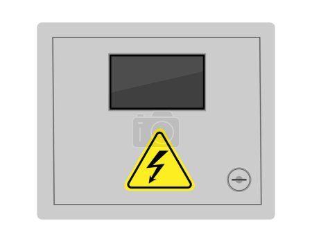 Téléchargez les illustrations : Boîte pour interrupteurs électriques automatiques illustration vectorielle de stock isolé sur fond blanc - en licence libre de droit