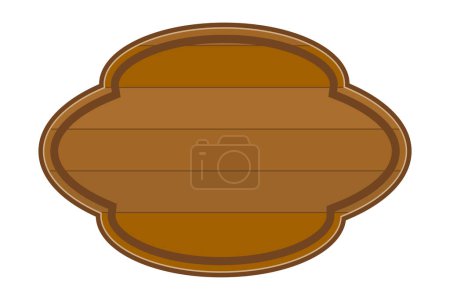 Illustration for Wooden board made of wood cartoon stock vector illustration isolated on white background - Royalty Free Image