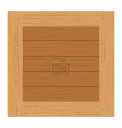 Illustration for Wooden box for the delivery and transportation of goods made of wood vector illustration isolated on white background - Royalty Free Image
